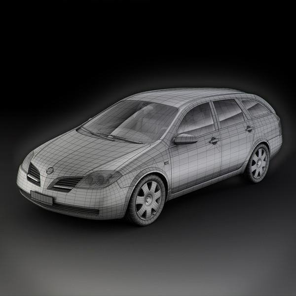 nissan primera p12 wagon 3d model - Nissan Primera P12 Wagon by RTEwork